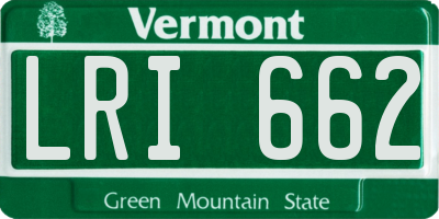 VT license plate LRI662