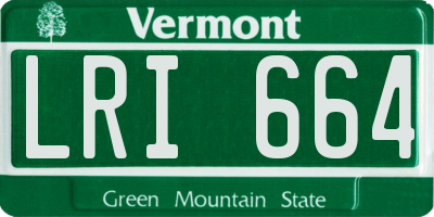 VT license plate LRI664