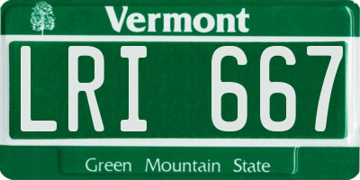 VT license plate LRI667