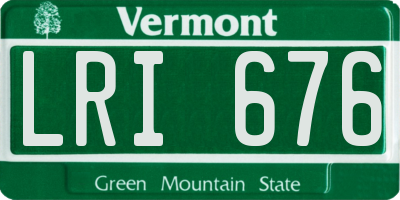 VT license plate LRI676