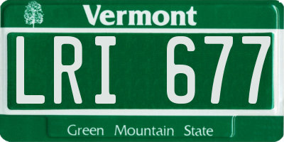 VT license plate LRI677