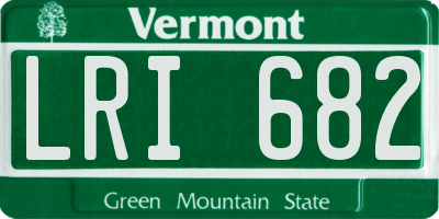 VT license plate LRI682