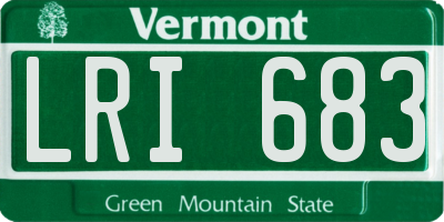 VT license plate LRI683