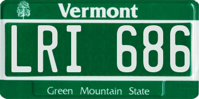 VT license plate LRI686