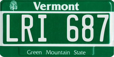 VT license plate LRI687