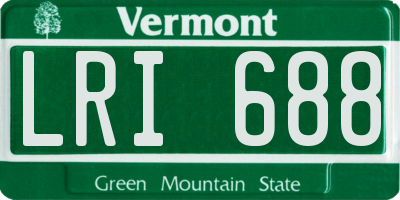 VT license plate LRI688