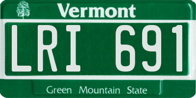 VT license plate LRI691