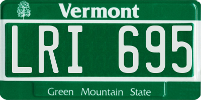VT license plate LRI695