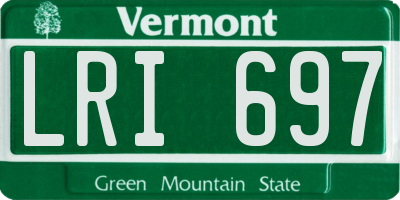 VT license plate LRI697