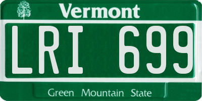 VT license plate LRI699