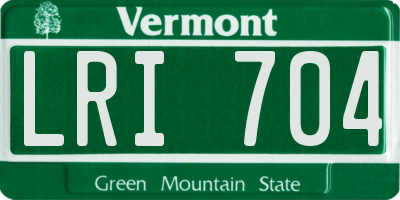 VT license plate LRI704