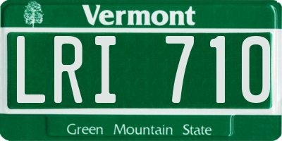 VT license plate LRI710
