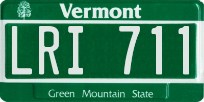VT license plate LRI711