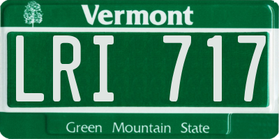VT license plate LRI717