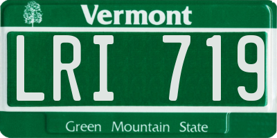 VT license plate LRI719