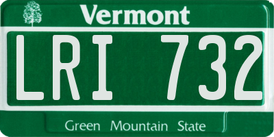 VT license plate LRI732
