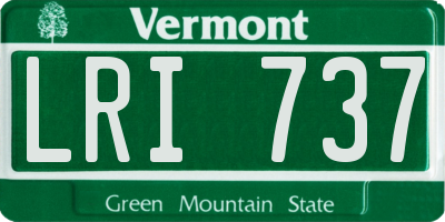 VT license plate LRI737