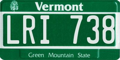 VT license plate LRI738
