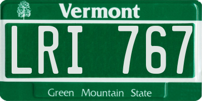 VT license plate LRI767