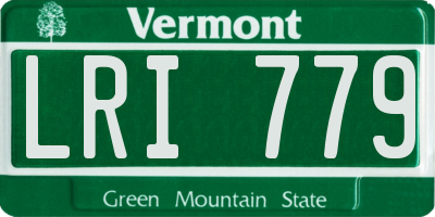 VT license plate LRI779