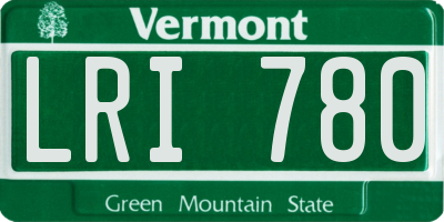 VT license plate LRI780