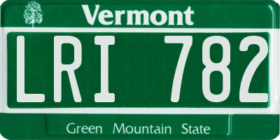 VT license plate LRI782