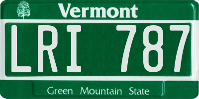 VT license plate LRI787
