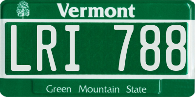 VT license plate LRI788