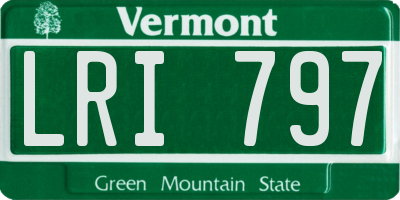 VT license plate LRI797