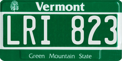 VT license plate LRI823