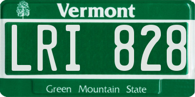 VT license plate LRI828