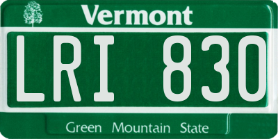 VT license plate LRI830