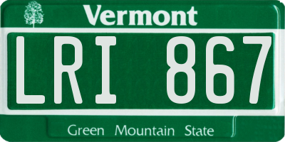 VT license plate LRI867