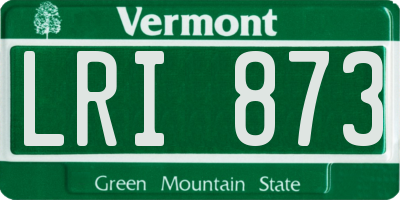VT license plate LRI873