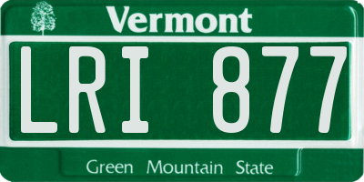 VT license plate LRI877