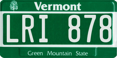 VT license plate LRI878