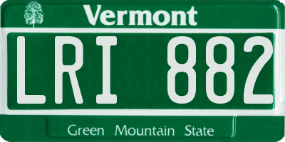 VT license plate LRI882