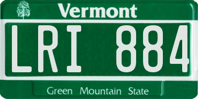 VT license plate LRI884