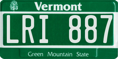 VT license plate LRI887