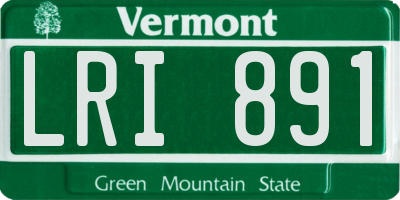VT license plate LRI891