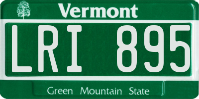 VT license plate LRI895