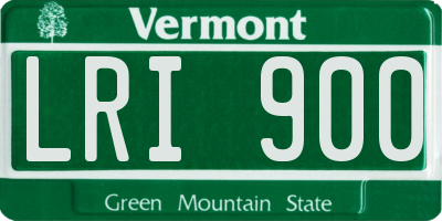 VT license plate LRI900