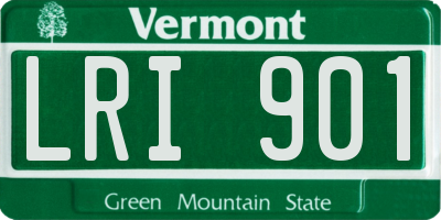 VT license plate LRI901