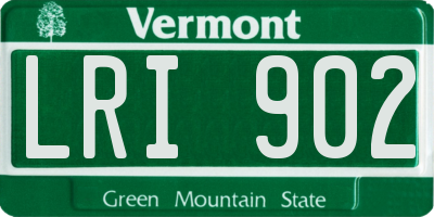 VT license plate LRI902