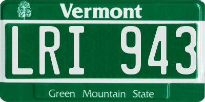 VT license plate LRI943