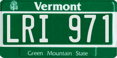 VT license plate LRI971