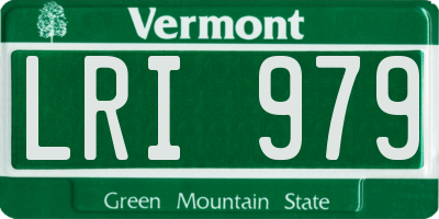 VT license plate LRI979
