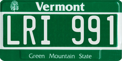 VT license plate LRI991