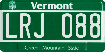 VT license plate LRJ088