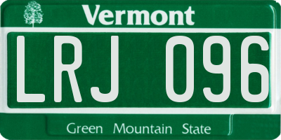 VT license plate LRJ096